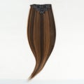 7-piece clip extensions, Highlighted chocolate brown