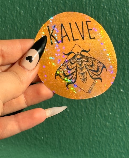 Kalve  logo sticker, gold