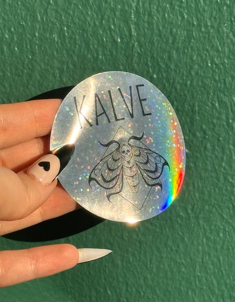 Kalve  logo sticker, silver