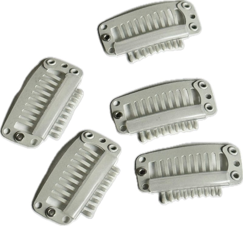 Clips for extensions 5pcs, cold blonde